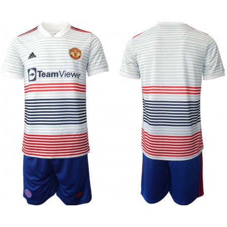 Men's Manchester United Blank 22/23 White Away Soccer Jersey Suit