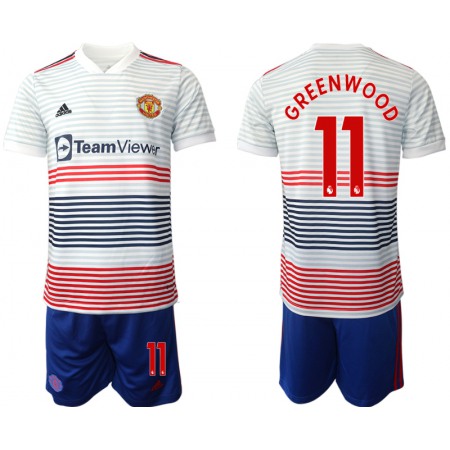 Men's Manchester United #11 Greenwoond 22/23 White Away Soccer Jersey Suit