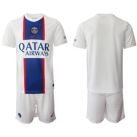 Men's Paris Saint-Germain Blank 2023 White Away Soccer Jersey Suit