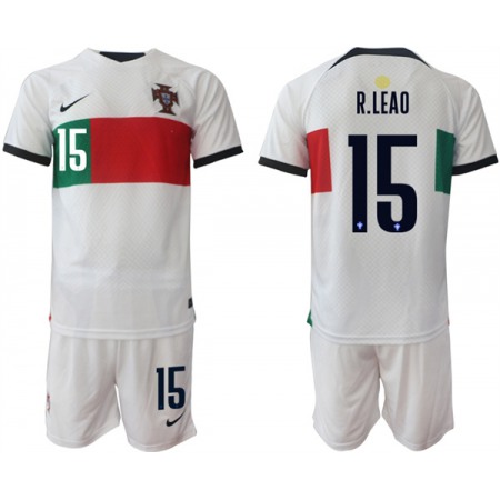 Men's Portugal #15 R.leao White Away Soccer Jersey Suit