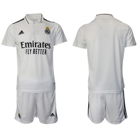 Men's Real Madrid Blank 22/23 White Home Soccer Jersey Suit