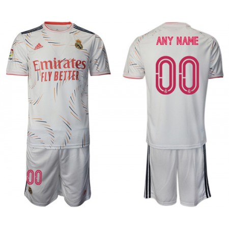 Men's Real Madrid Custom 2021/22 White Home Soccer Jersey Suit