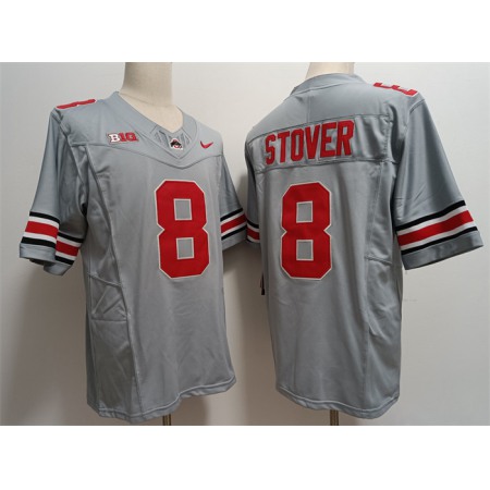 Men's Ohio State Buckeyes #8 Cade Stover Grey 2023 F.U.S.E. Limited Stitched Jersey