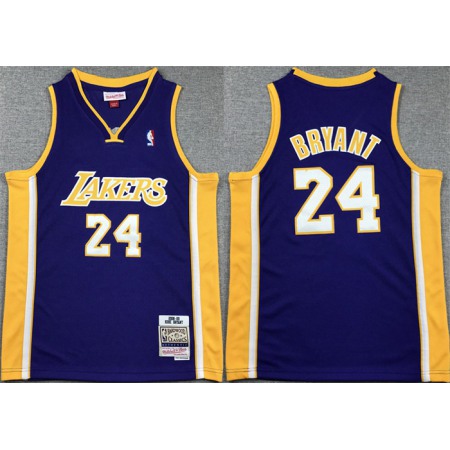 Youth Los Angeles Lakers #24 Kobe Bryant Purple Stitched Basketball Jersey