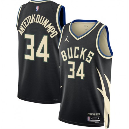 Youth Milwaukee Bucks #34 Giannis Antetokounmpo Black Stitched Basketball Jersey