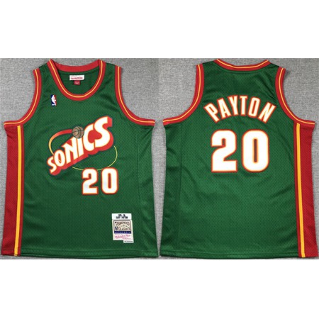 Youth Oklahoma City Thunder #20 Gary Payton Green Stitched Basketball Jersey