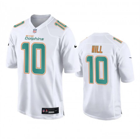 Men's Miami Dolphins #10 Tyreek Hill White Fashion Vapor Untouchable Stitched Football Jersey