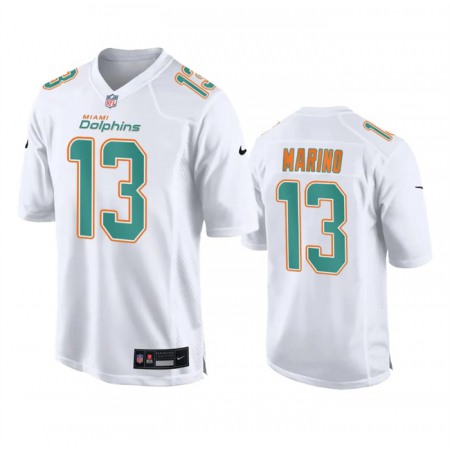 Men's Miami Dolphins #13 Dan Marino White Fashion Vapor Untouchable Stitched Football Jersey
