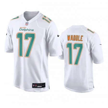 Men's Miami Dolphins #17 Jaylen Waddle White Fashion Vapor Untouchable Stitched Football Jersey