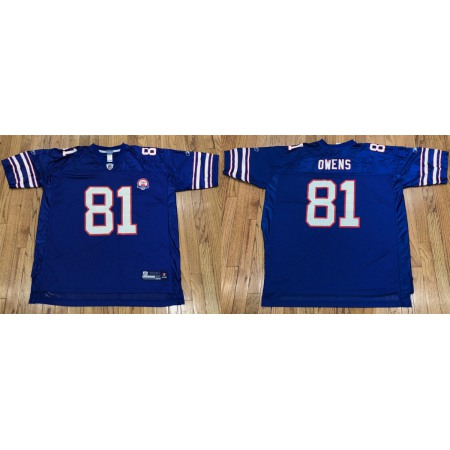 Men's Buffalo Bills #81 Terrell Owens Blue Stitched Football Jersey