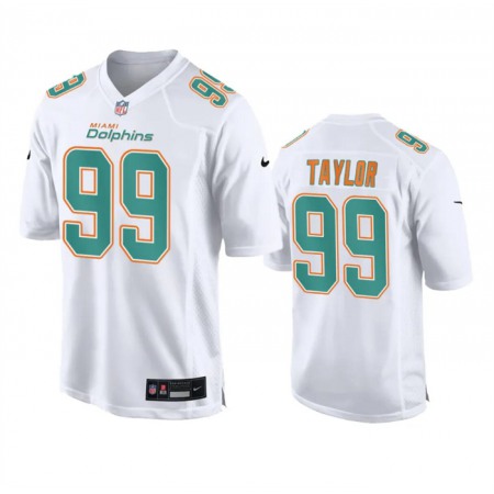 Men's Miami Dolphins #99 Jason Taylor White Fashion Vapor Untouchable Stitched Football Jersey