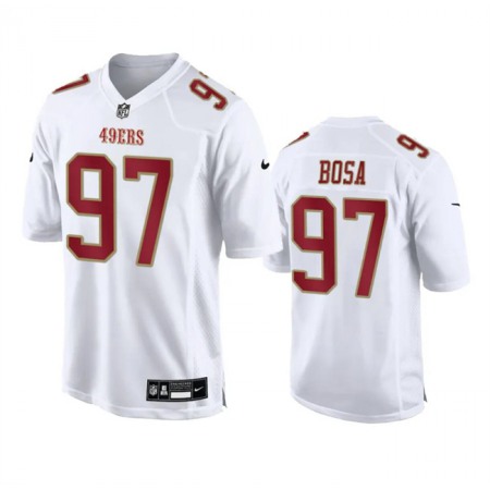 Men's San Francisco 49ers #97 Nick Bosa White Fashion Limited Stitched Game Football Jersey