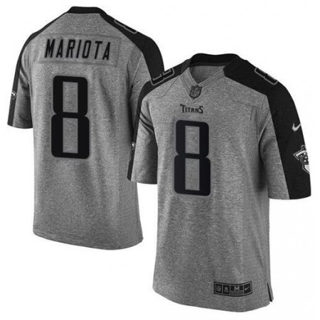 Men's Tennessee Titans Customized Gray Stitched Football Jersey