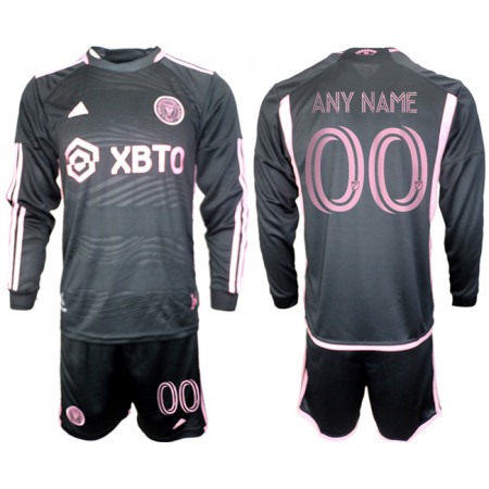 Men's Inter Miami CF Custom 2023/24 Black Away Soccer Jersey Suit