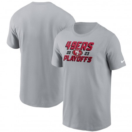 Men's San Francisco 49ers Gray 2023 NFL Playoffs Iconic T-Shirt