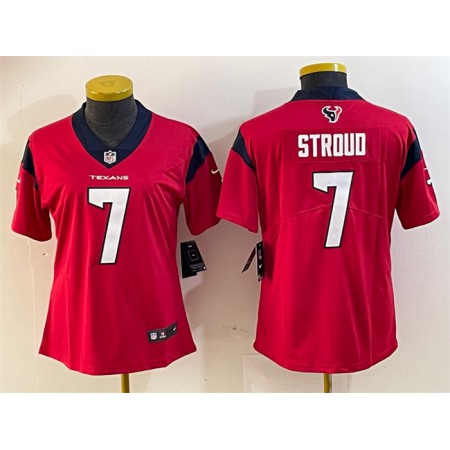 Women's Houston Texans #7 C.J. Stroud Red Vapor Untouchable Limited Stitched Jersey (Run Small)