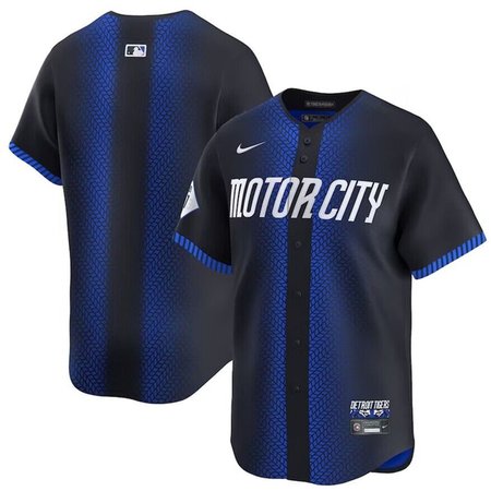 Youth Detroit Tigers Blank 2024 Navy City Connect Cool Base Limited Stitched Baseball Jersey
