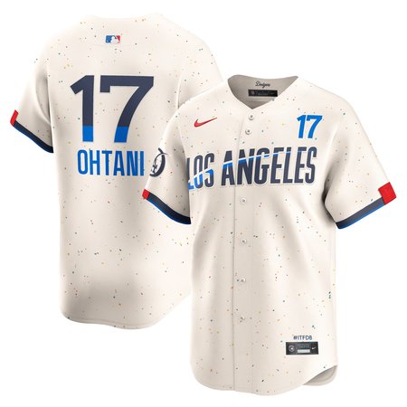 Men's Los Angeles Dodgers #17 Shohei Ohtani Nike Cream 2024 City Connect Limited Player Jersey