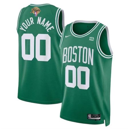 Men's Boston Celtics Active Player Custom Kelly Green 2024 Finals Icon Edition Stitched Basketball Jersey