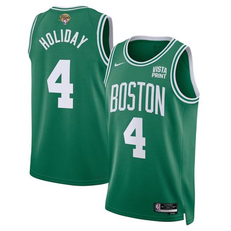 Men's Boston Celtics #4 Jrue Holiday Kelly Green 2024 Finals Icon Edition Stitched Basketball Jersey