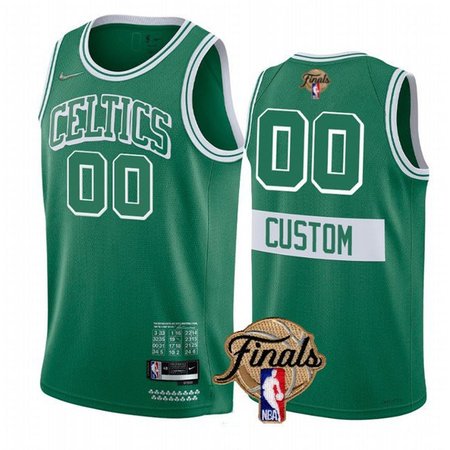 Men's Boston Celtics Active Player Custom 2022 Green City Edition NBA Finals Stitched Jersey
