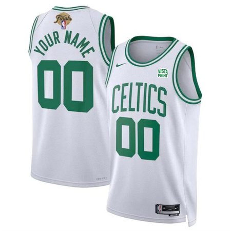 Men's Boston Celtics Active Player Custom White 2024 Finals Association Edition Stitched Basketball Jersey