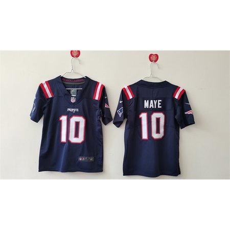 Women's New England Patriots #10 Drake Maye 2024 Draft Navy Vapor Untouchable Limited Stitched Jersey(Run Small)