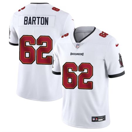 Youth Tampa Bay Buccaneers #62 Graham Barton White 2024 Draft Vapor Untouchable Limited Stitched Jersey