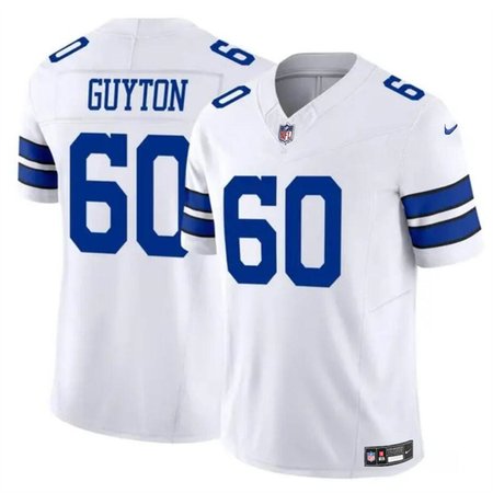 Youth Dallas Cowboys #60 Tyler Guyton White 2024 F.U.S.E Draft Vapor Untouchable Limited Stitched Football Jersey