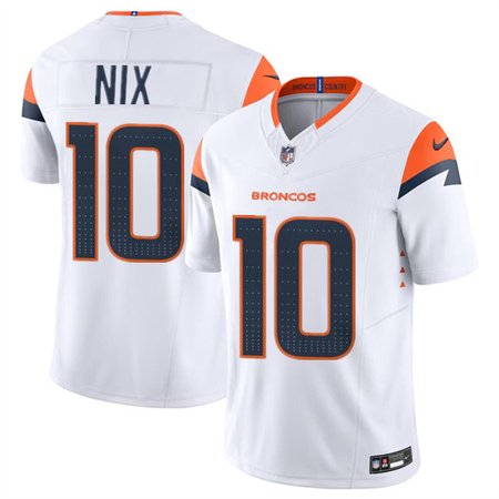 Youth Denver Broncos #10 Bo Nix White 2024 Draft F.U.S.E. Vapor Limited Stitched Football Jersey