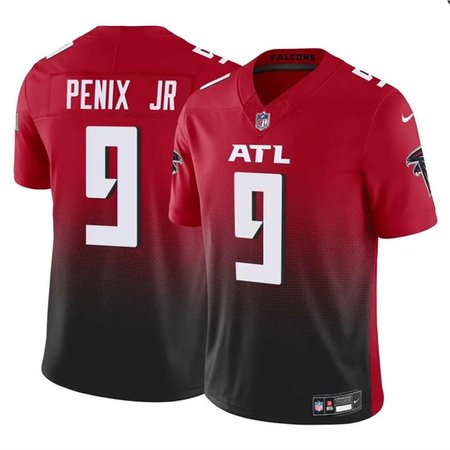 Men's Atlanta Falcons #9 Michael Penix Jr Red/Black 2024 Draft F.U.S.E Vapor Untouchable Limited Stitched Football Jersey