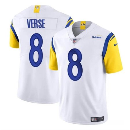 Youth Los Angeles Rams #8 Jared Verse White 2024 Draft Vapor Untouchable Stitched Football Jersey