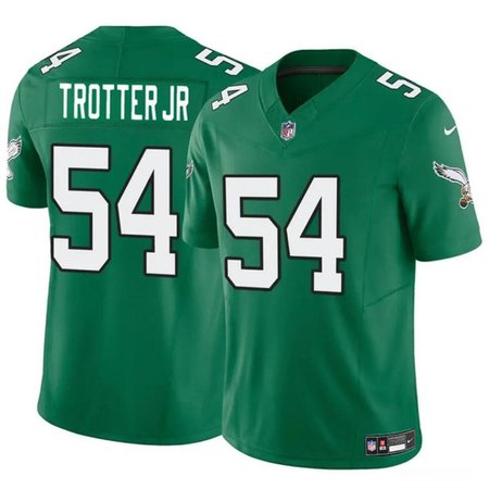 Youth Philadelphia Eagles #54 Jeremiah Trotter Jr Green 2024 Draft F.U.S.E Vapor Untouchable Throwback Limited Stitched Football Jersey