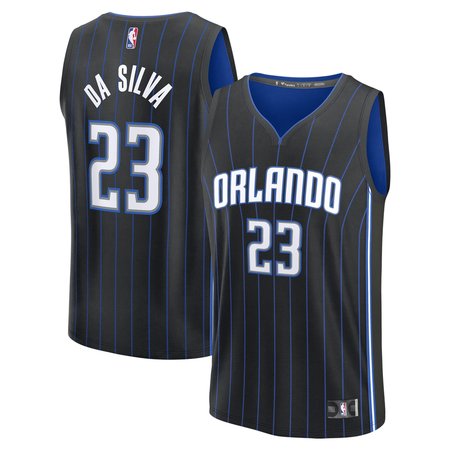 Men's Orlando Magic Tristan da Silva Fanatics Black 2024 NBA Draft Fast Break Player Jersey - Icon Edition
