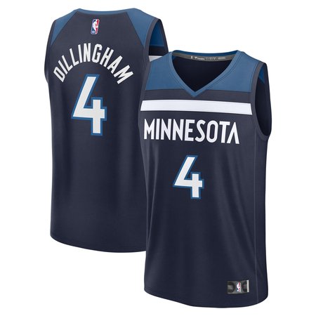 Youth Minnesota Timberwolves Rob Dillingham Fanatics Navy 2024 NBA Draft Fast Break Player Jersey - Icon Edition