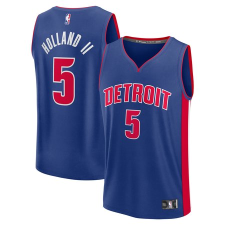 Men's Detroit Pistons Ron Holland Fanatics Blue 2024 NBA Draft Fast Break Player Jersey - Icon Edition