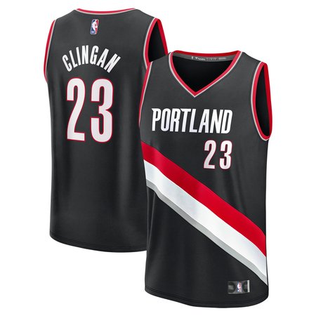Youth Portland Trail Blazers Donovan Clingan Fanatics Black 2024 NBA Draft Fast Break Player Jersey - Icon Edition