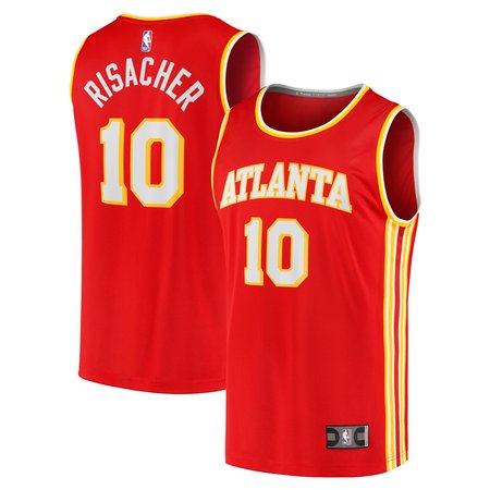Men's Atlanta Hawks Zaccharie Risacher Fanatics Red 2024 NBA Draft Fast Break Player Jersey - Icon Edition