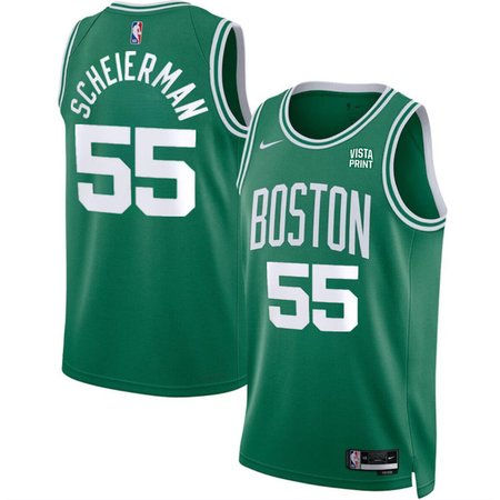 Men's Boston Celtics #55 Baylor Scheierman Kelly Green 2024 Draft Icon Edition Stitched Basketball Jersey