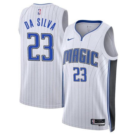 Men's Orlando Magic #23 Tristan Da Silva White 2024 Draft Association Edition Stitched Basketball Jersey