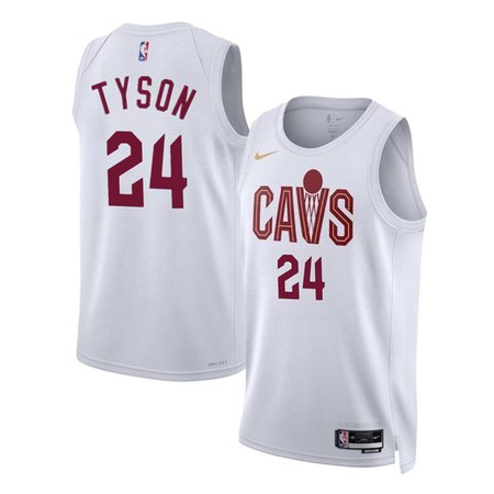 Men's Cleveland Cavaliers #24 Jaylon Tyson White 2024 Draft Association Edition Stitched Jersey