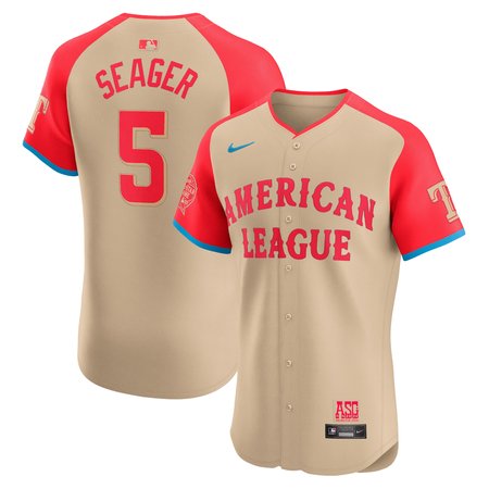 Men's American League Corey Seager Nike Cream 2024 MLB All-Star Game Elite Player Jersey