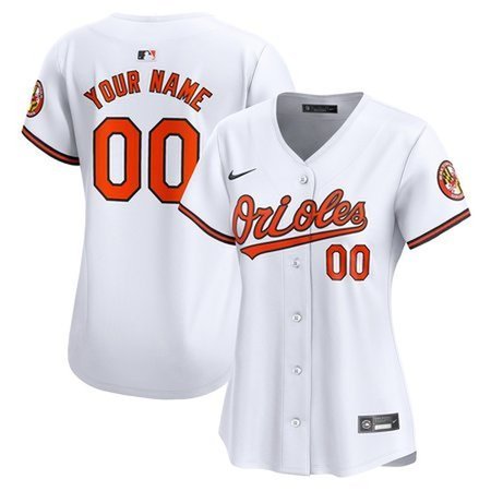 Women's Baltimore Orioles Nike White Home Limited Custom Jersey