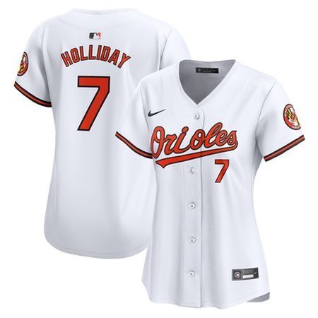 Women's Baltimore Orioles Jackson Holliday Nike White Home Limited Player Jersey