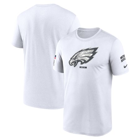 Men's Philadelphia Eagles Nike White 2024 Salute To Service Legend Performance T-Shirt