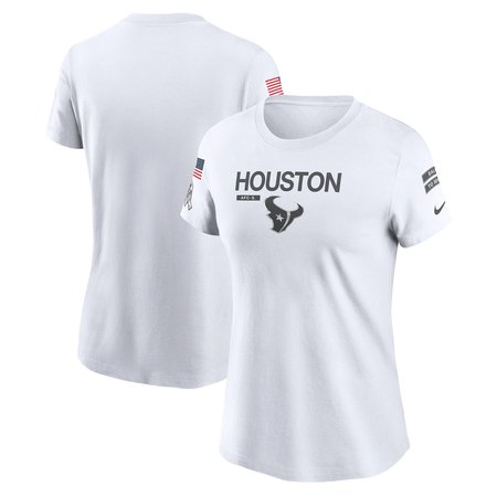 Women's Houston Texans Nike White 2024 Salute To Service Legend Performance T-Shirt