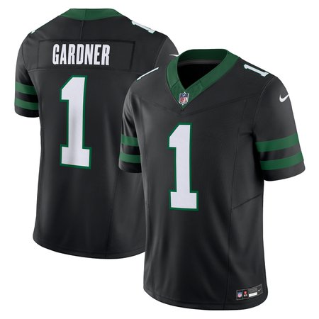 Men's New York Jets Ahmad Sauce Gardner Nike Legacy Black Alternate Vapor F.U.S.E. Limited Jersey