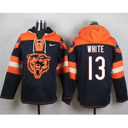 Nike Bears #13 Kevin White Navy Blue Player Pullover NFL Hoodie
