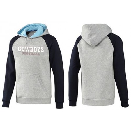 Dallas Cowboys English Version Pullover Hoodie Grey & Blue