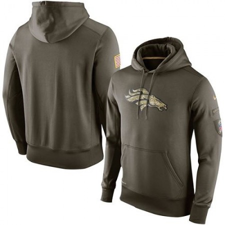 Men's Denver Broncos Nike Olive Salute To Service KO Performance Hoodie